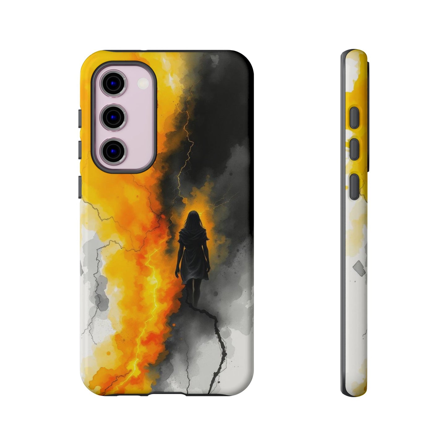 Samsung Galaxy S23 Plus / Glossy Phone Case - Watercolour Gothic Silhouette of a Woman Phone Case