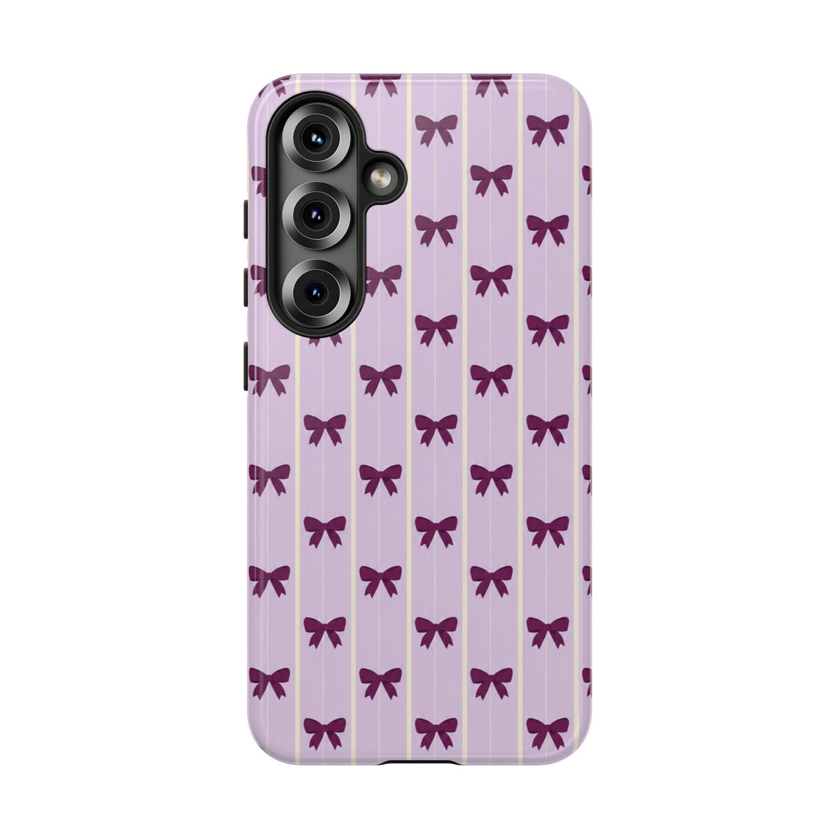Retro Plum Purple Bow Pattern Phone Case