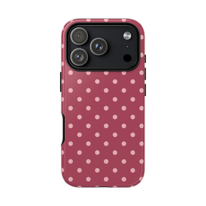 iPhone 17 Pro / Glossy Phone Case - ’Pink Dot Pattern’ Phone Case