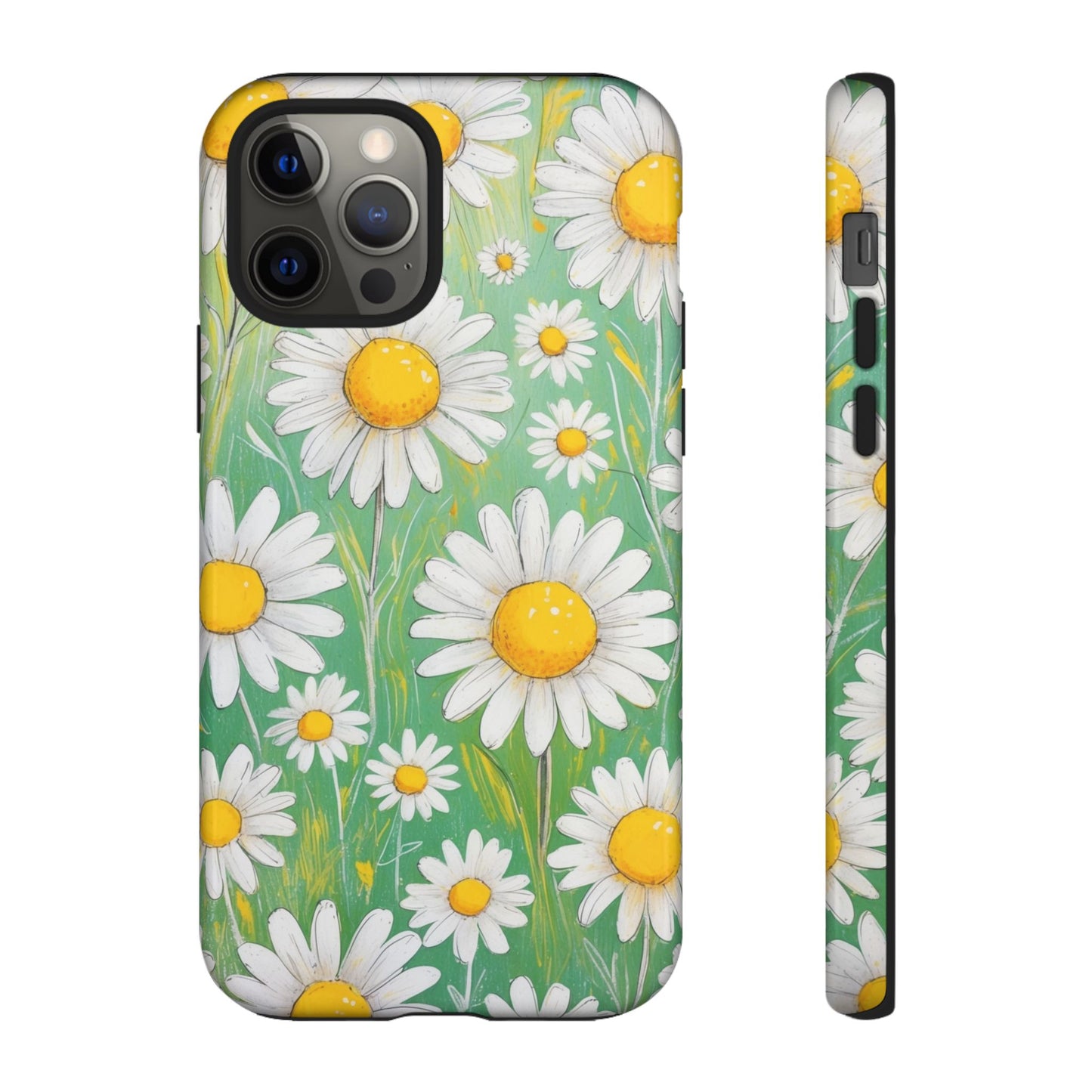 iPhone 12 Pro / Glossy Phone Case - Daisies Floral Pattern 4 Phone Case