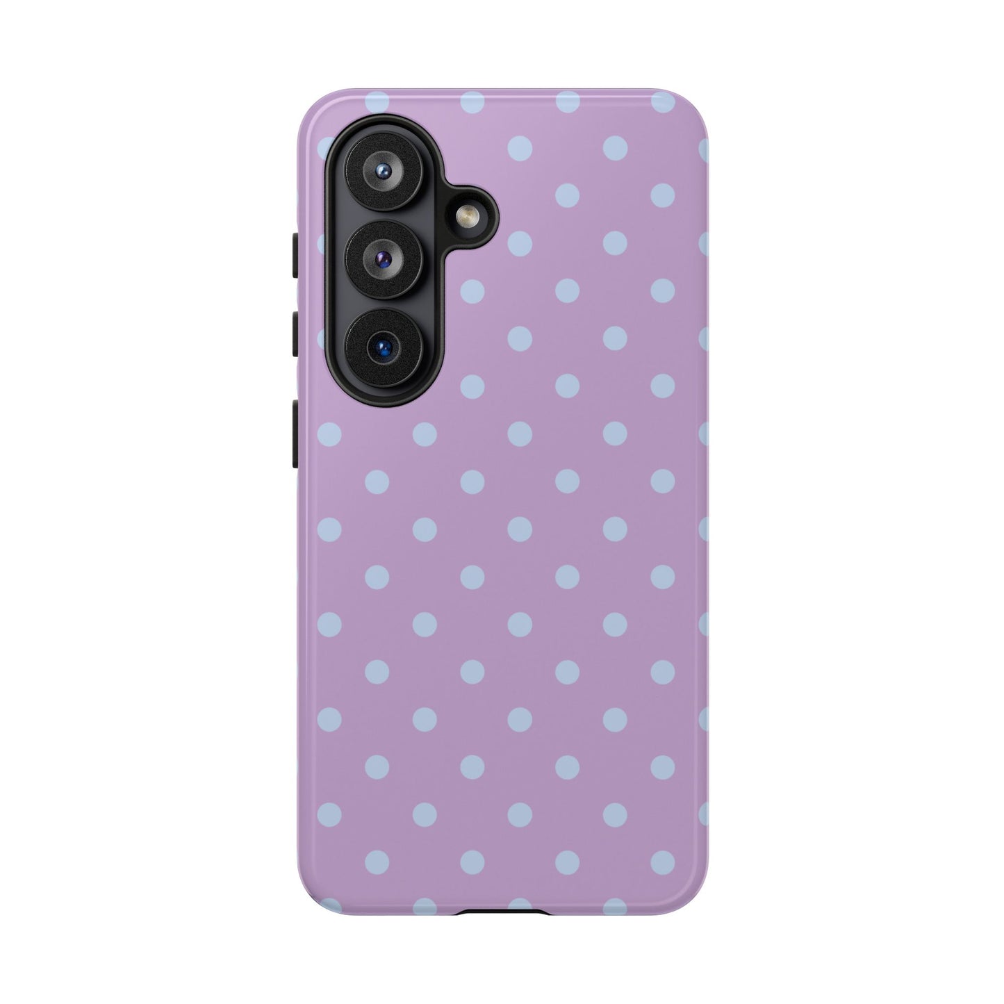 Trendy Lilac & Ice Blue Dot Pattern Phone Case