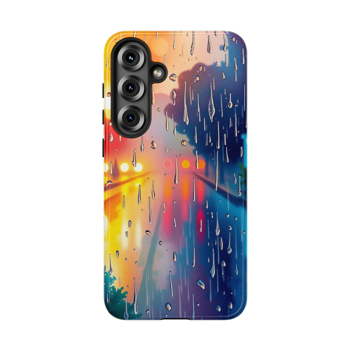 Electric Rain Watercolour Design Phone Case - Multicolor Phone Case - Samsung Galaxy S25 Plus / Glossy