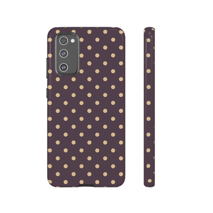 Purple with Yellow Dot Pattern Phone Case
