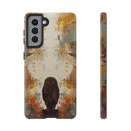 Samsung Galaxy S21 / Glossy Phone Case - Abstract Owl Design Phone Case