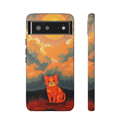 Acrylic Painting Style Cat Design Phone Case