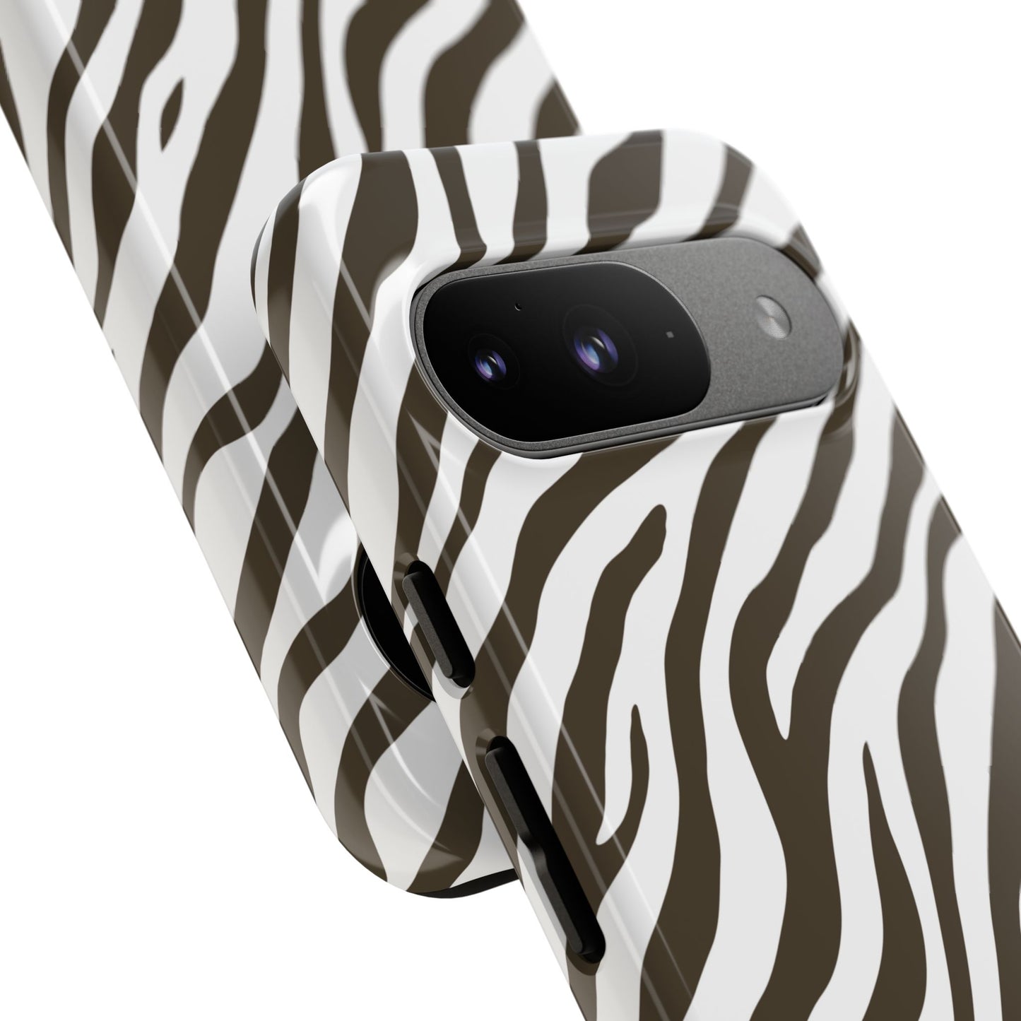 Stylish Mocha Zebra Print Phone Case
