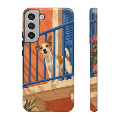 Jack Russell Terrier Balcony Busybody Phone Case - Multicolor Phone Case - Samsung Galaxy S22 Plus / Glossy