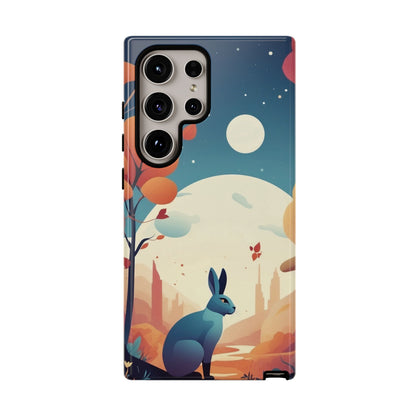 Stylised Blue Hare Design Phone Case - Multicolor Phone Case - Samsung Galaxy S24 Ultra / Glossy