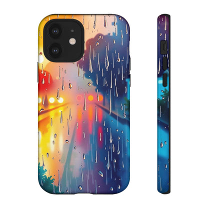 Electric Rain Watercolour Design Phone Case - Multicolor Phone Case - iPhone 12 / Glossy