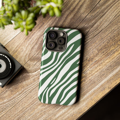 Modern Sage Zebra Print Phone Case
