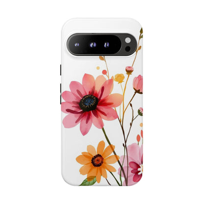 Google Pixel 9 Pro XL / Glossy Phone Case - Watercolour Style Simple Wildflower Design Phone Case