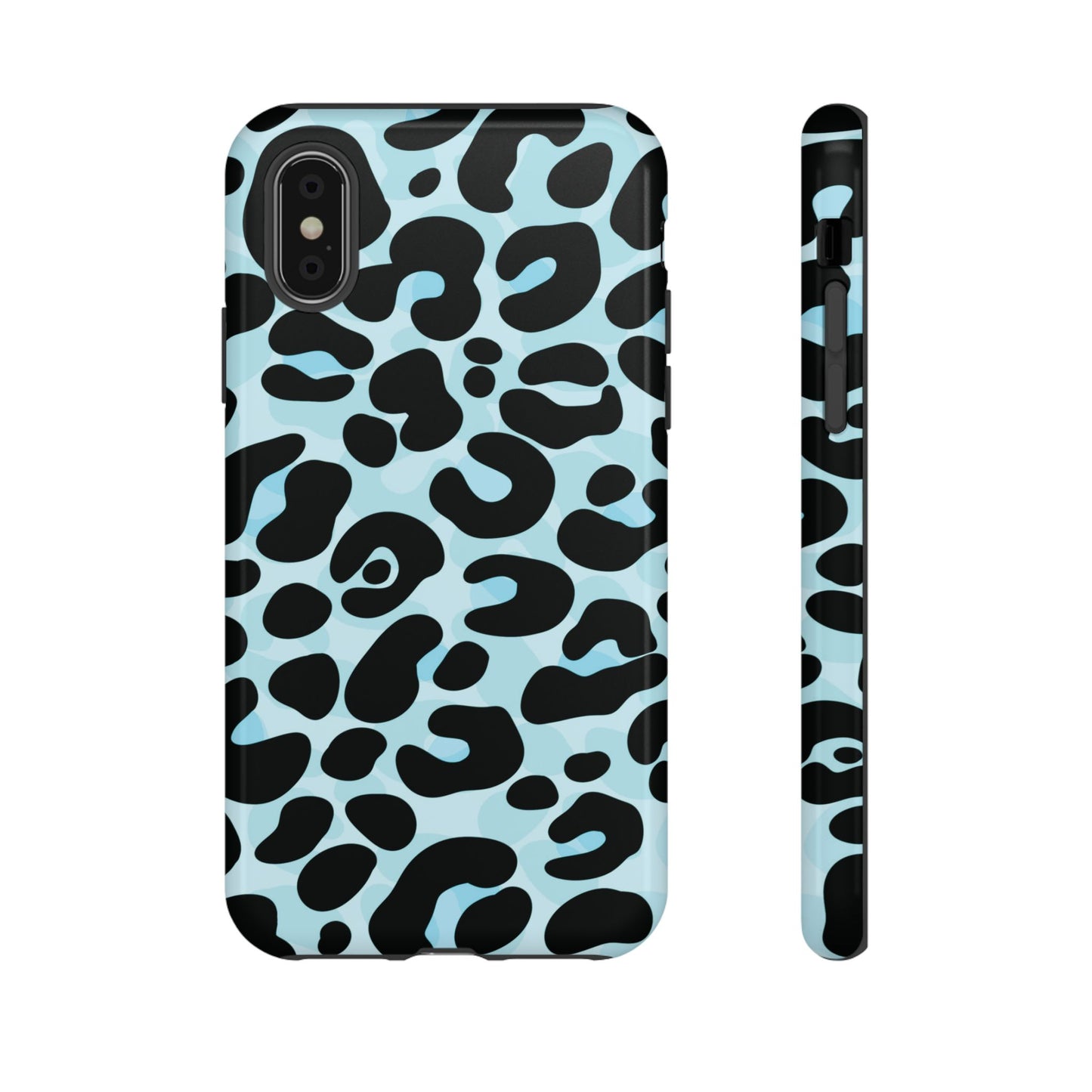 Cool Aqua Leopard Print Phone Case