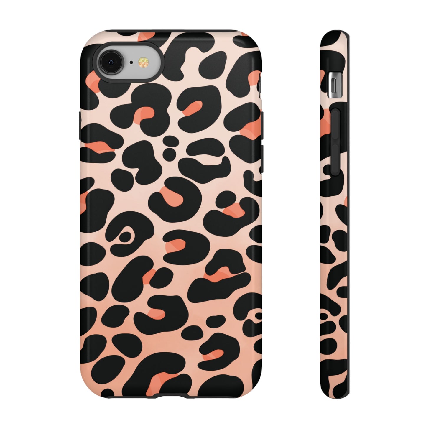 Elegant Peach Leopard Print Phone Case