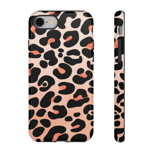 Elegant Peach Leopard Print Phone Case