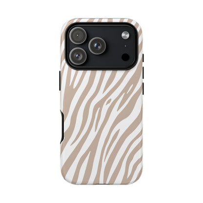 Oatmeal Tiger Print Phone Case
