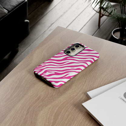 Stylish Hot Pink Zebra Print Phone Case