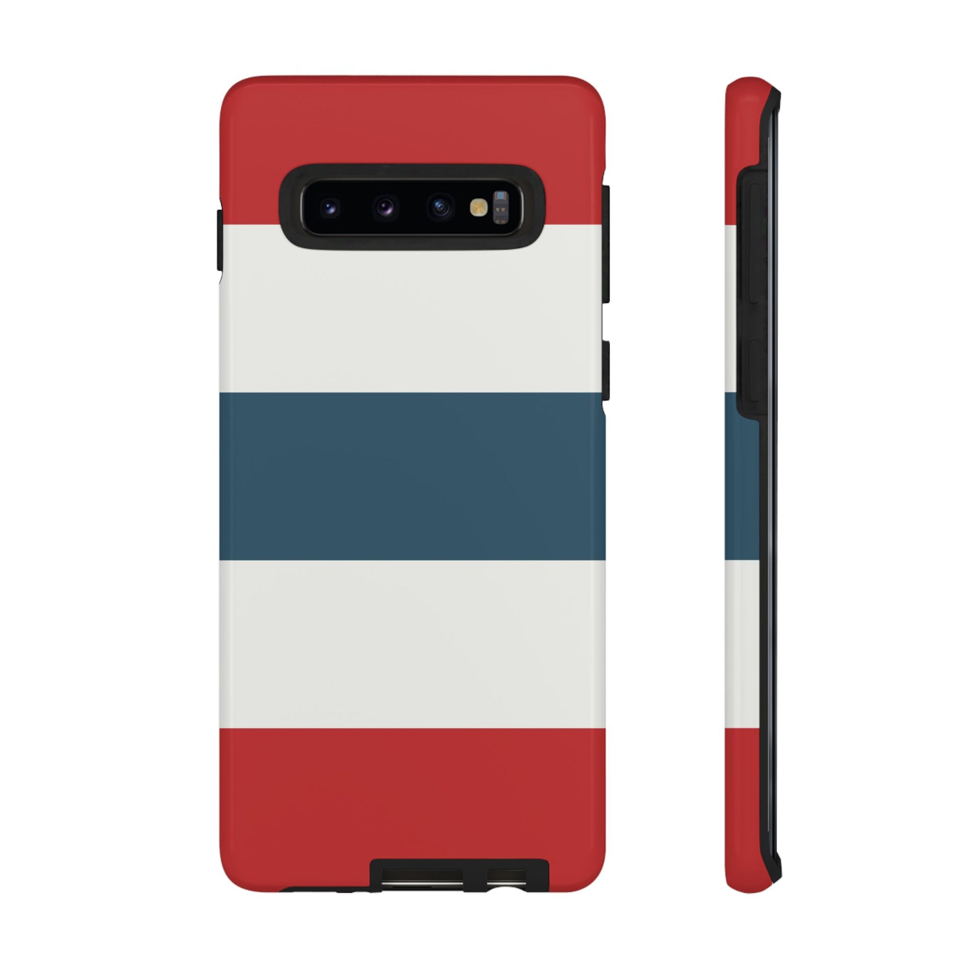 Phone Case - Red White & Blue Horizontal Stripe Pattern Phone Case