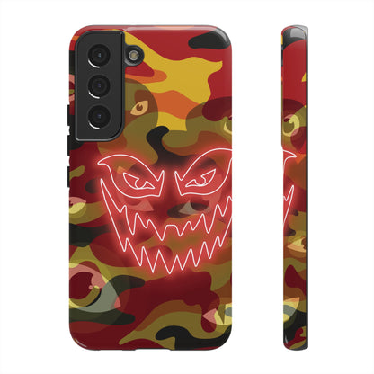 Inferno Neon Face Camo Phone Case - Red Phone Case - Samsung Galaxy S22 / Glossy