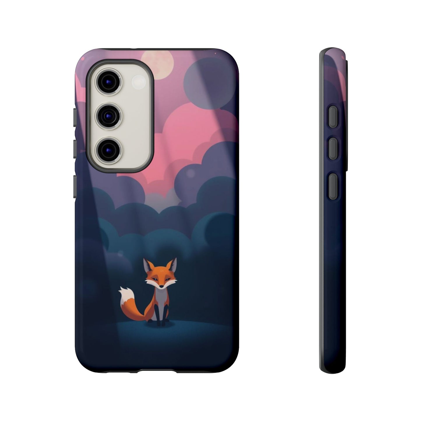 Samsung Galaxy S23 / Glossy Phone Case - Moody Pop Art Fox Design Phone Case