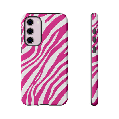 Modern Hot Pink Zebra Print Phone Case