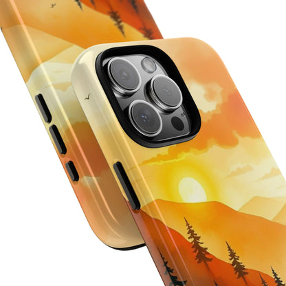 Golden Sunset Design Phone Case - Multicolor Phone Case