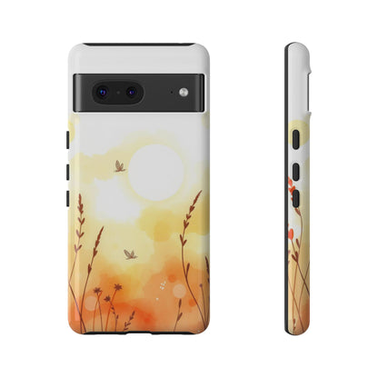 Google Pixel 7 / Glossy Phone Case - Boho Chic Watercolour Wildflower Pattern Phone Case