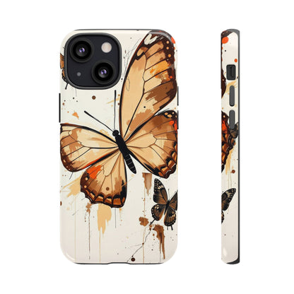 iPhone 13 Mini / Glossy Phone Case - Acrylic Style Butterflies Design Phone Case
