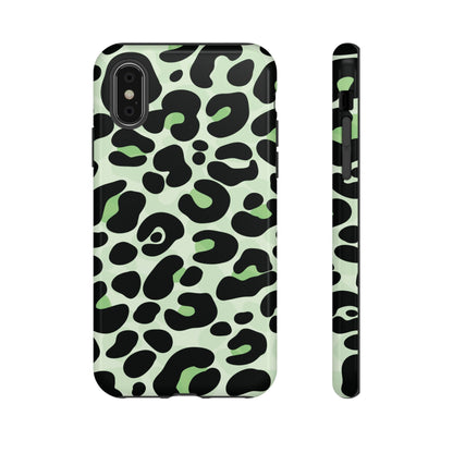 Chic Sage Leopard Print Phone Case