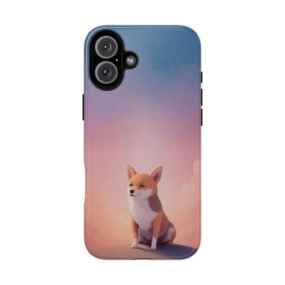 iPhone 16 Plus / Glossy Phone Case - Cute Dog & Cloud Design ’Good Doggo’ Phone Case
