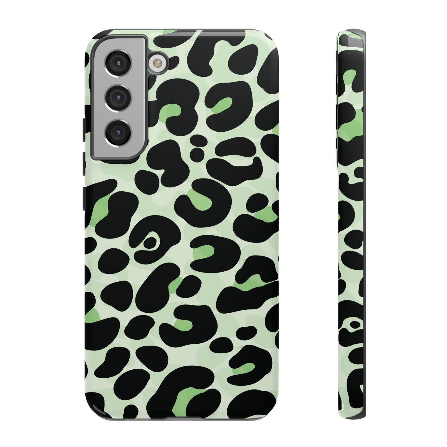 Chic Sage Leopard Print Phone Case