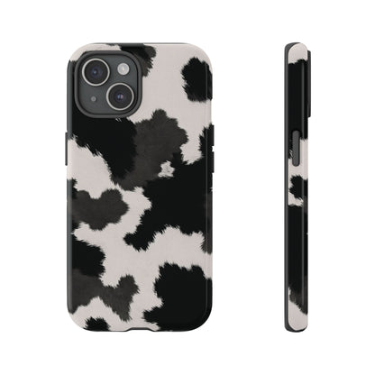 Modern Monochrome Cow Print Phone Case