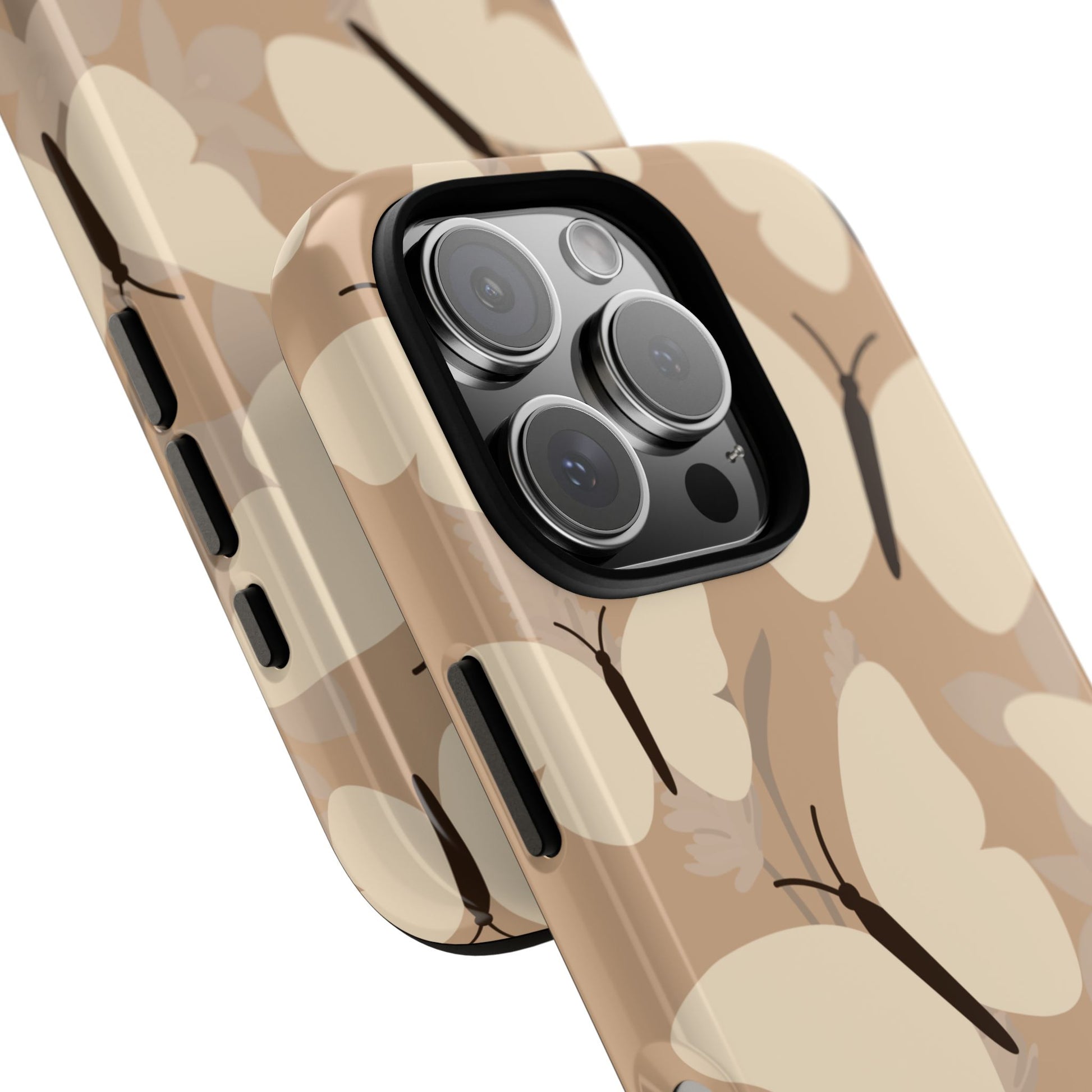 Phone Case - Minimalist Beige Butterfly Pattern Phone Case