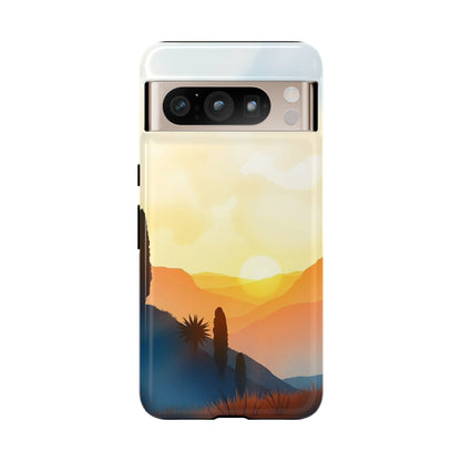 Google Pixel 8 Pro / Glossy Phone Case - Watercolour Sunset Design Phone Case