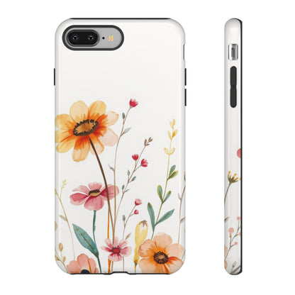 Boho Chic Watercolour Wild Blooms Pattern Phone Case - Multicolor Phone Case - iPhone 8 Plus / Glossy
