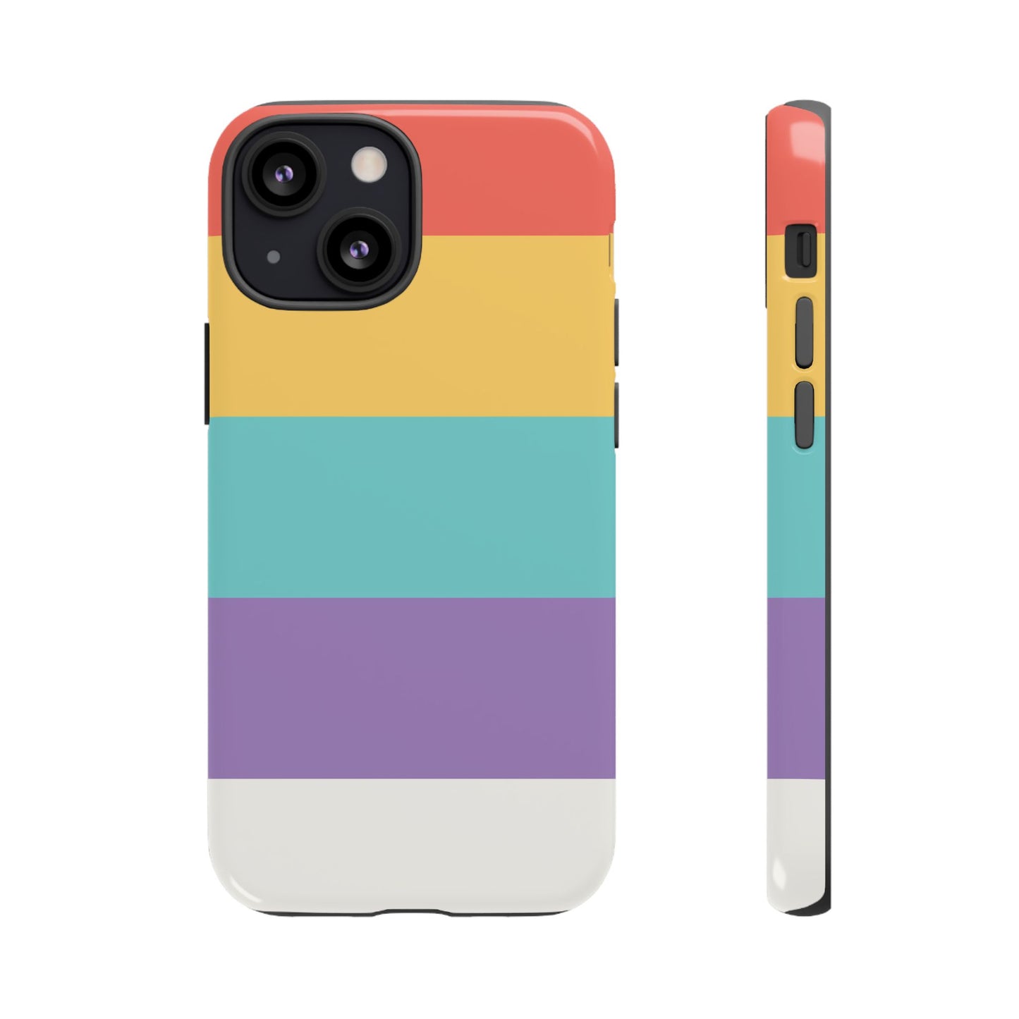Pastel Rainbow Stripe Pattern Phone Case - Phone Case - iPhone 13 Mini / Glossy
