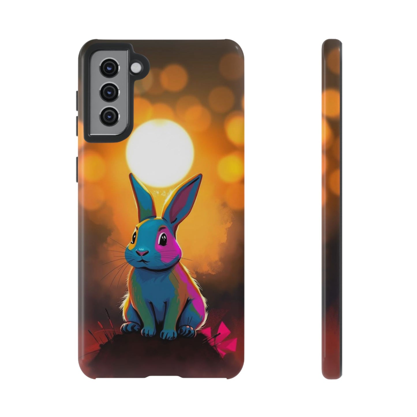 Samsung Galaxy S21 Plus / Glossy Phone Case - Pop Art Rabbit Design Phone Case