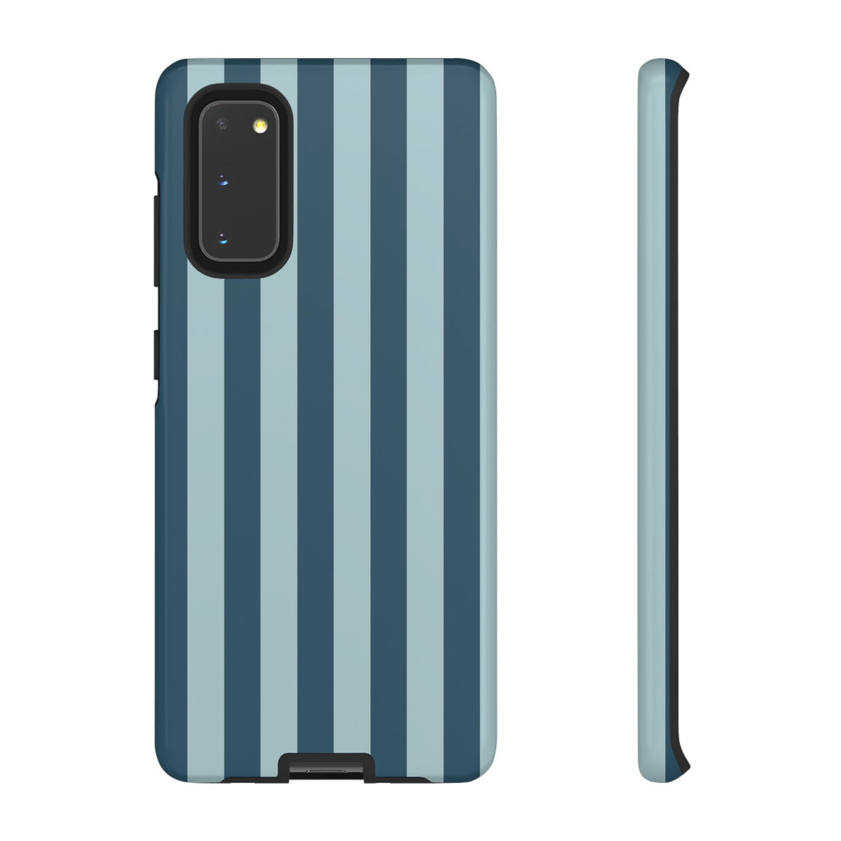 Blue Stripe Pattern Phone Case - Blue Phone Case - Samsung Galaxy S20 / Glossy