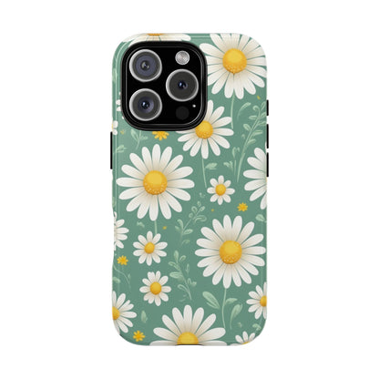 iPhone 16 Pro / Glossy Phone Case - Daisies Floral Pattern 1 Phone Case