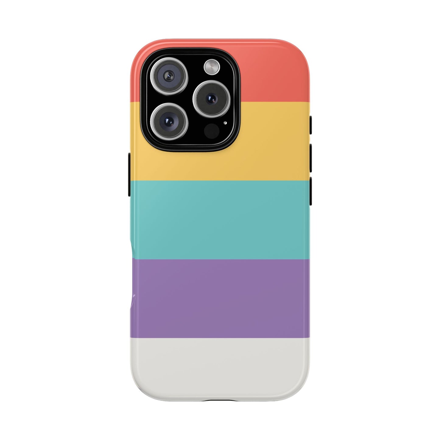 Pastel Rainbow Stripe Pattern Phone Case - Phone Case - iPhone 16 Pro / Glossy
