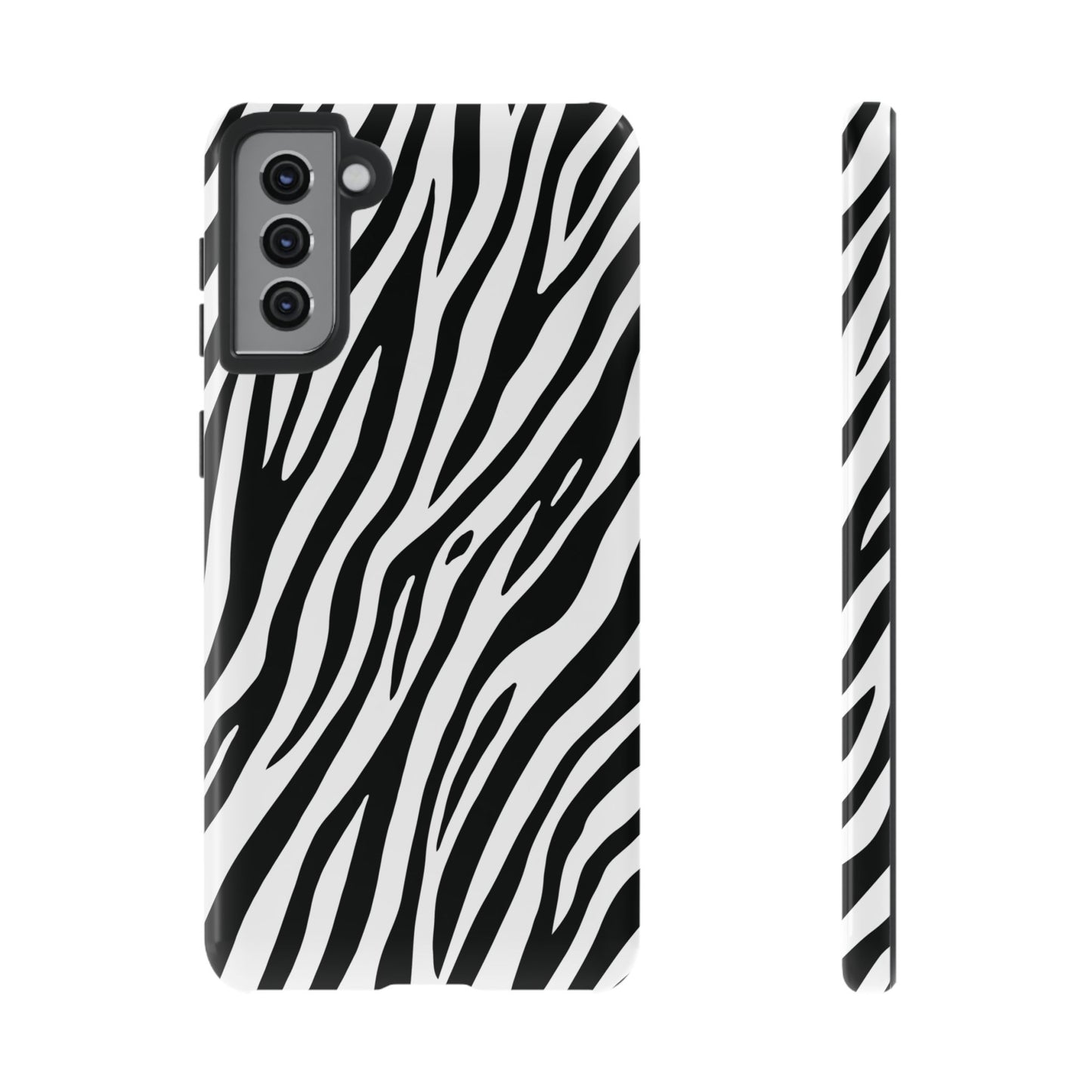Monochrome Tiger Print Phone Case