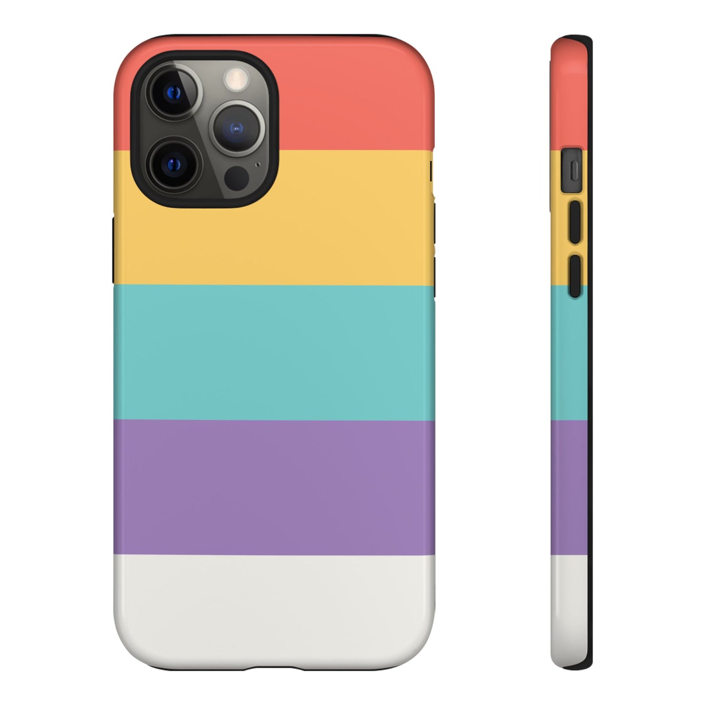 Pastel Rainbow Stripe Pattern Phone Case - Phone Case - iPhone 12 Pro Max / Glossy