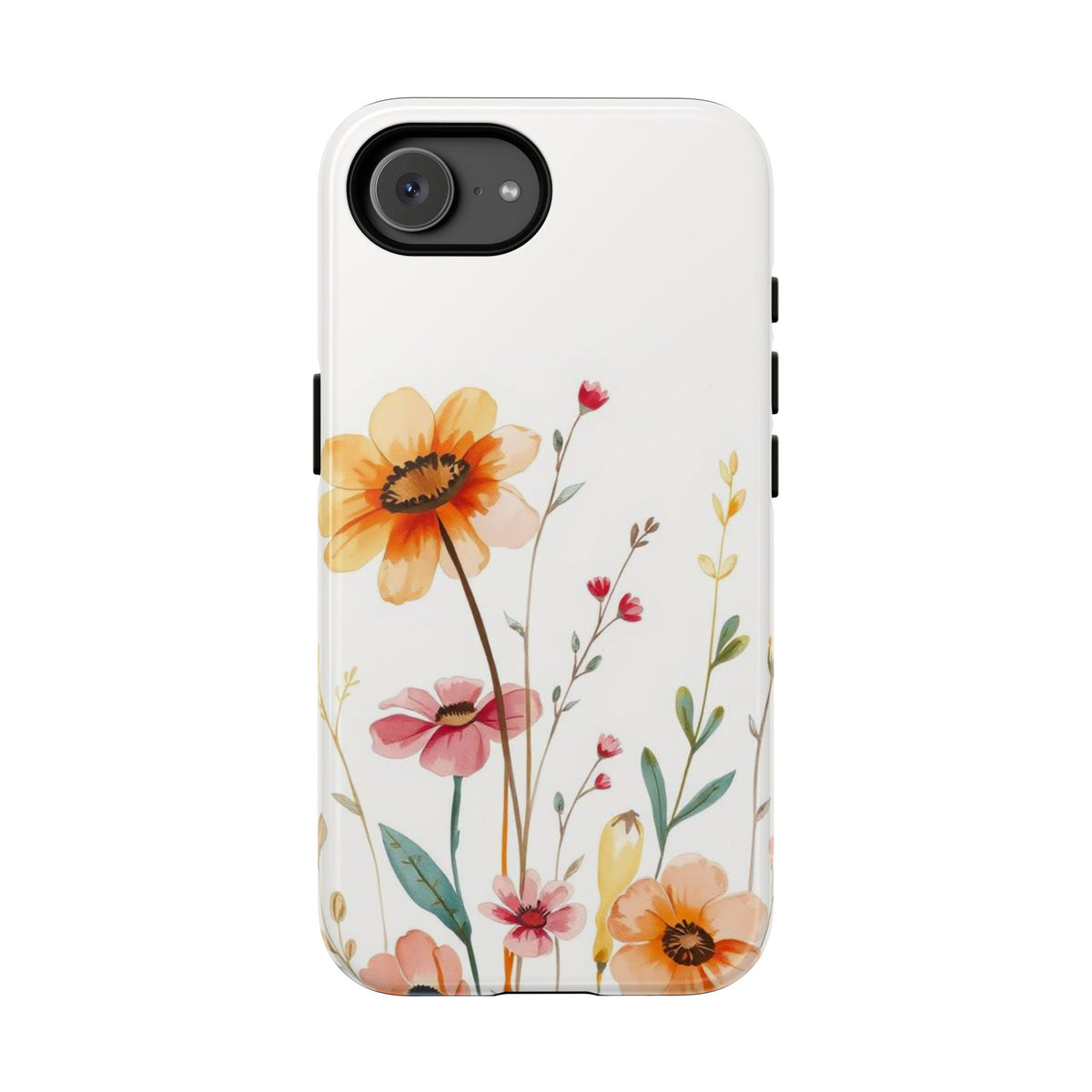 Boho Chic Watercolour Wild Blooms Pattern Phone Case - Multicolor Phone Case - iPhone 17e / Glossy
