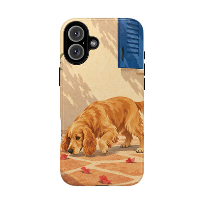 Cocker Spaniel Scent Trail Phone Case - Multicolor Phone Case - iPhone 16 Plus / Glossy