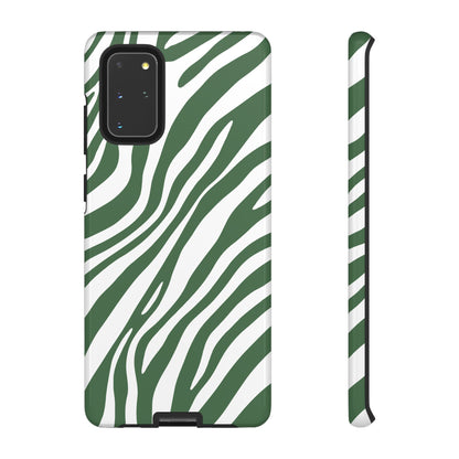 Modern Sage Zebra Print Phone Case