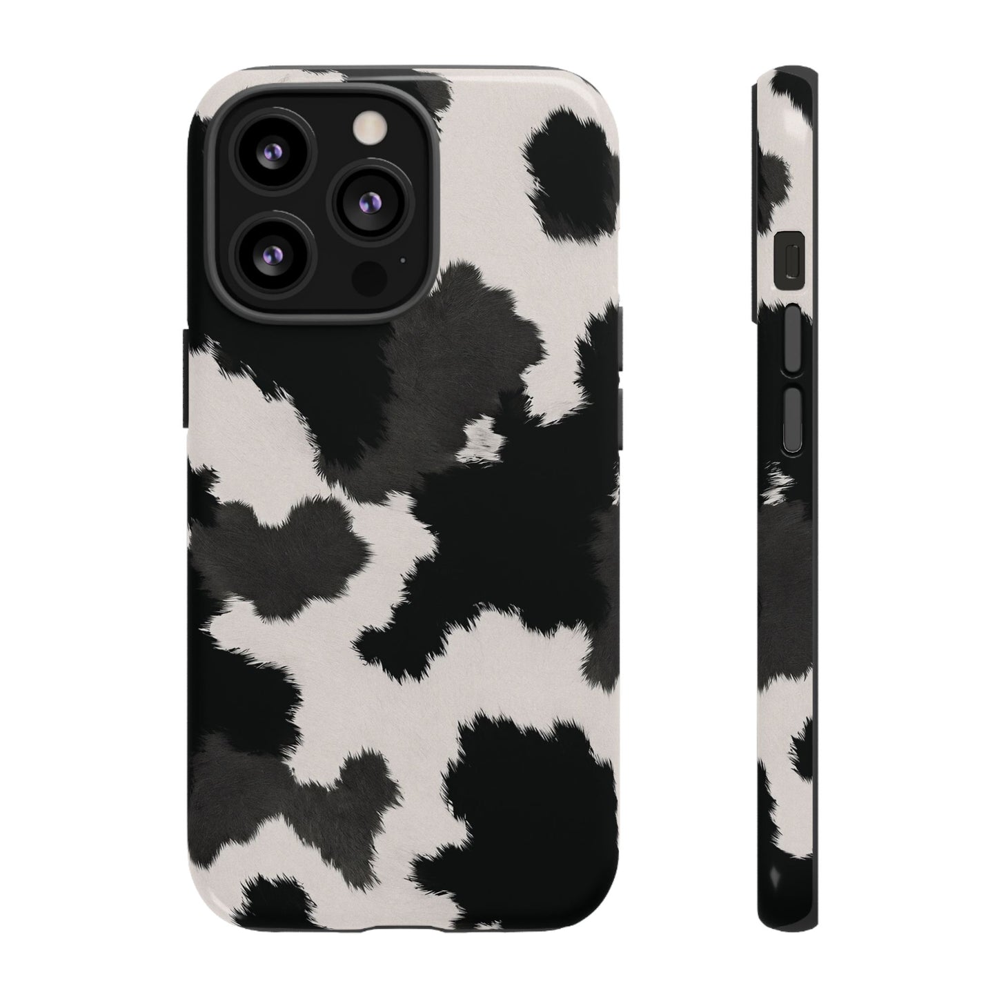 Modern Monochrome Cow Print Phone Case
