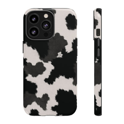 Modern Monochrome Cow Print Phone Case