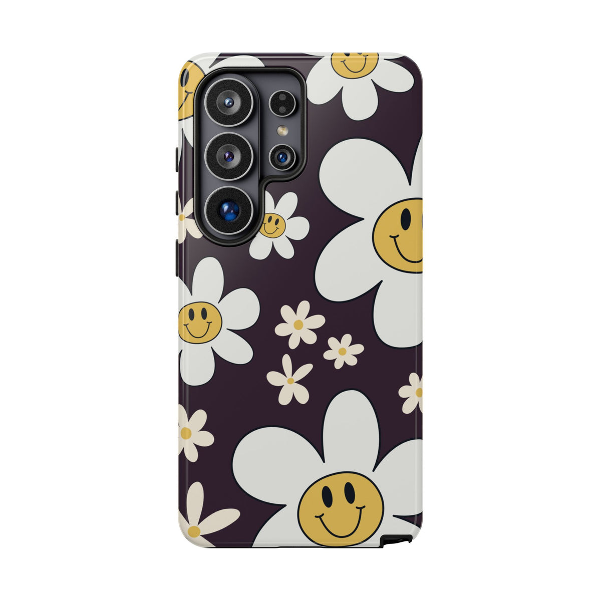 Fun Retro Daisy Pattern with Purple Background Phone Case - Purple Phone Case - Samsung Galaxy S26 Ultra / Glossy