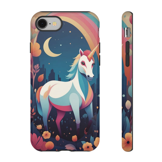 Stylised Unicorn & Rainbow Design Phone Case - Multicolor Phone Case - iPhone 8 / Glossy