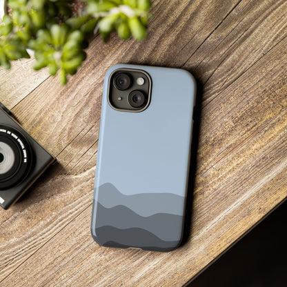Blue Abstract Waves Protective Phone Case - Blue Phone Case