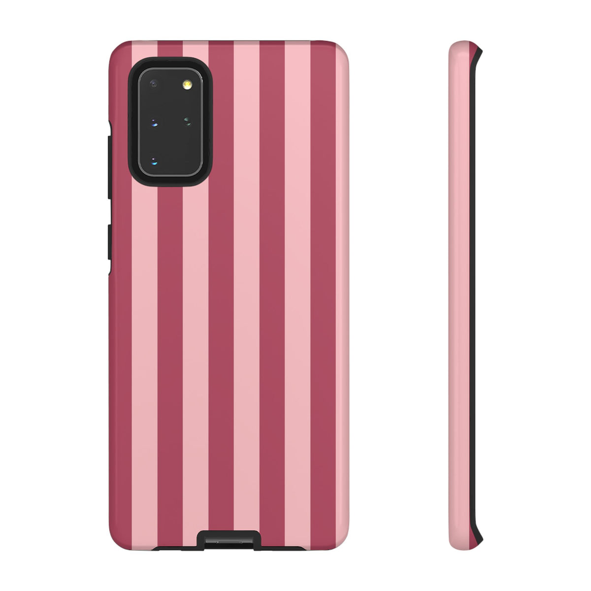 Pink Stripe Pattern Phone Case - Pink Phone Case - Samsung Galaxy S20+ / Glossy